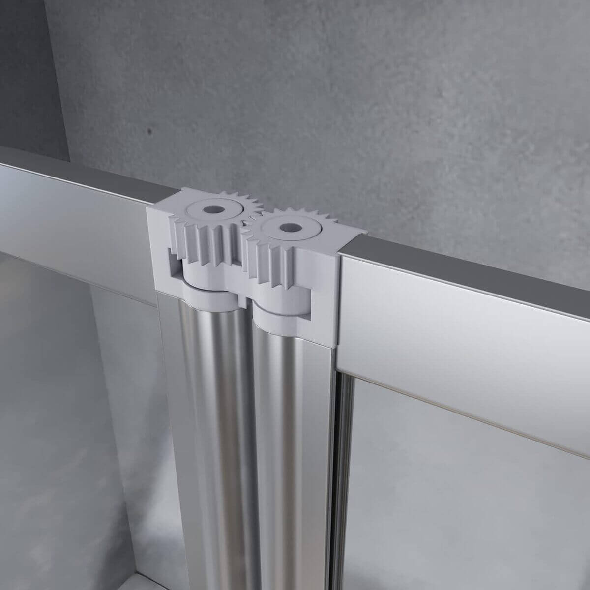 Sonni Mampars Bañera Plegable 3 Hojas Cristal Templado de 6mm con Recubrimiento Nano de Dos Lados, Mamparas de bañera Perfil Aluminio, 130 x 140 cm