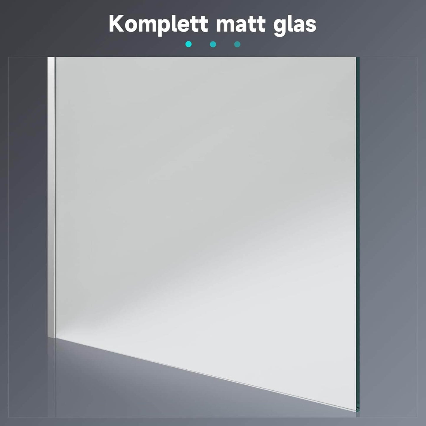 SONNI Mampara de ducha Walk en cristal Nano de 8 mm de 80-140 cm