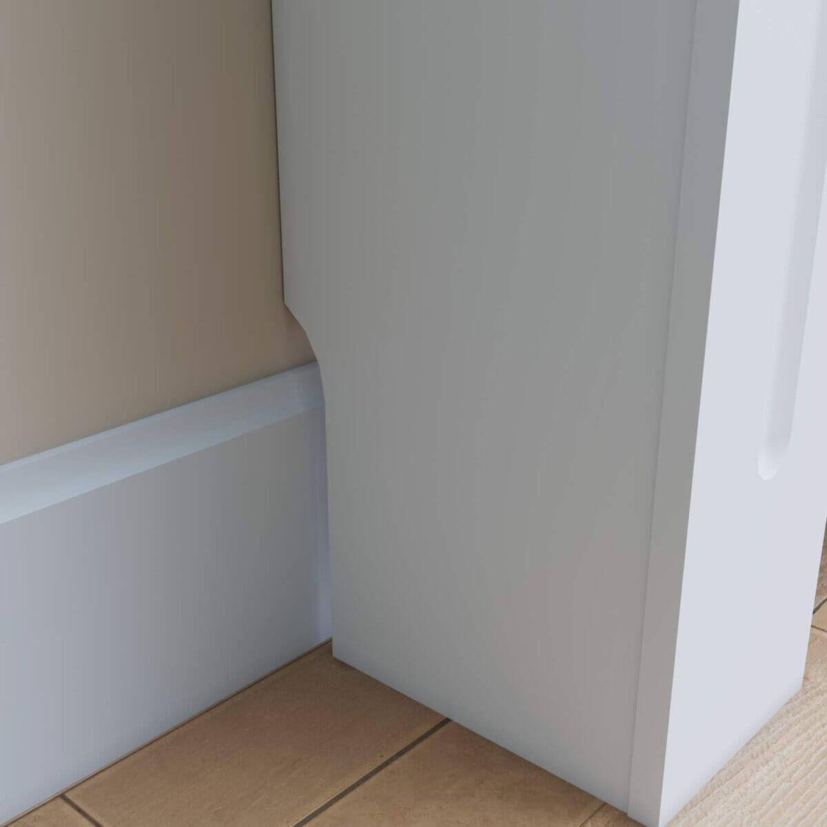 SONNI Cubierta de Radiador Blanco Moderno,Madera,Listón Vertical,Cubre de Calefacción Pequeño/Mediano/Extra Grande