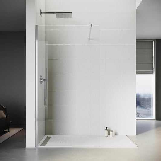 SONNI Mampara de ducha de cristal 70-120cm Walk In Ducha 8 mm Nano Cristal Mampara de ducha de cristal Bañera