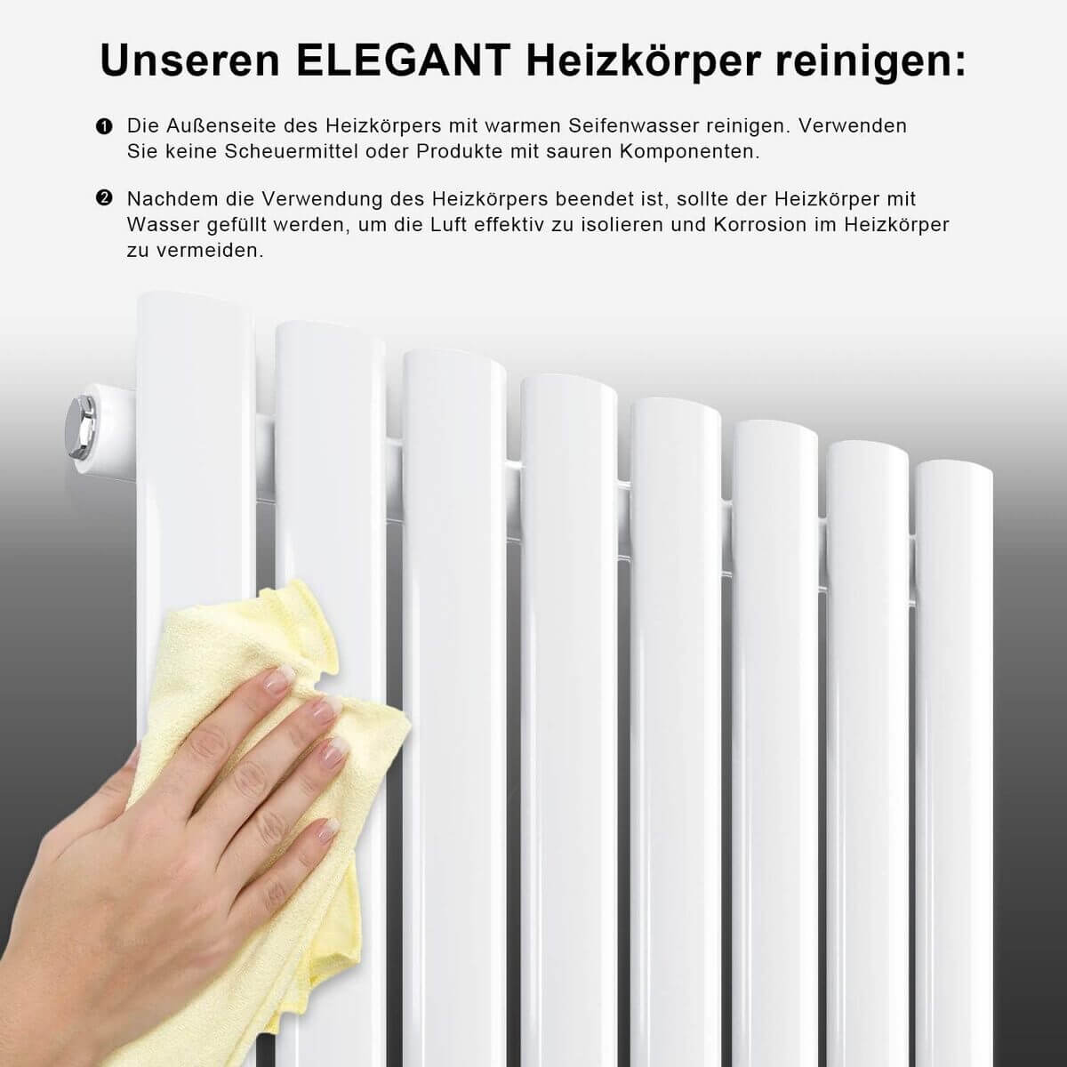 SONNI Radiador vertical blanco 1800 x 236 mm con multibloque, diseño termostático, cromo, una sola pieza, radiador tubular de baño, conexión central una/doble capa Sí y No Multibloque