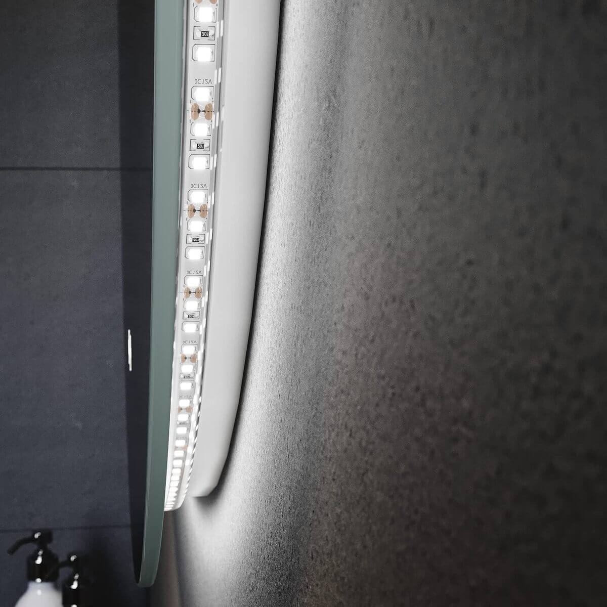 SONNI Espejo Baño con Luz Regulable 3 Colores Antivaho 60x60/ 80x80 cm Espejo Baño LED Redondo Pared con Interruptor Táctil IP65