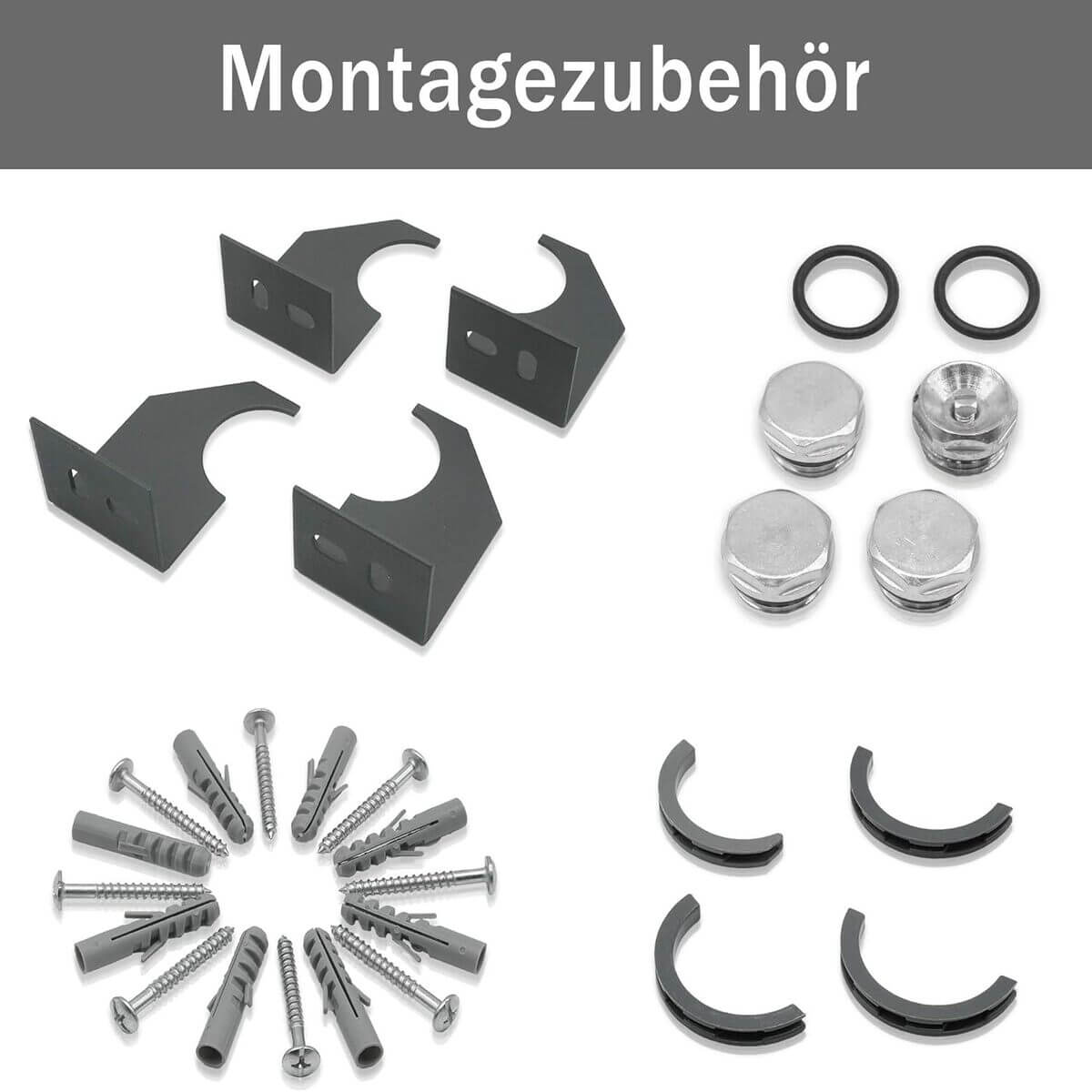 SONNI Radiador horizontal de diseñoblanco, 630 x 616 mm,una/doble capa Sí y No Multibloquecolor  antracita