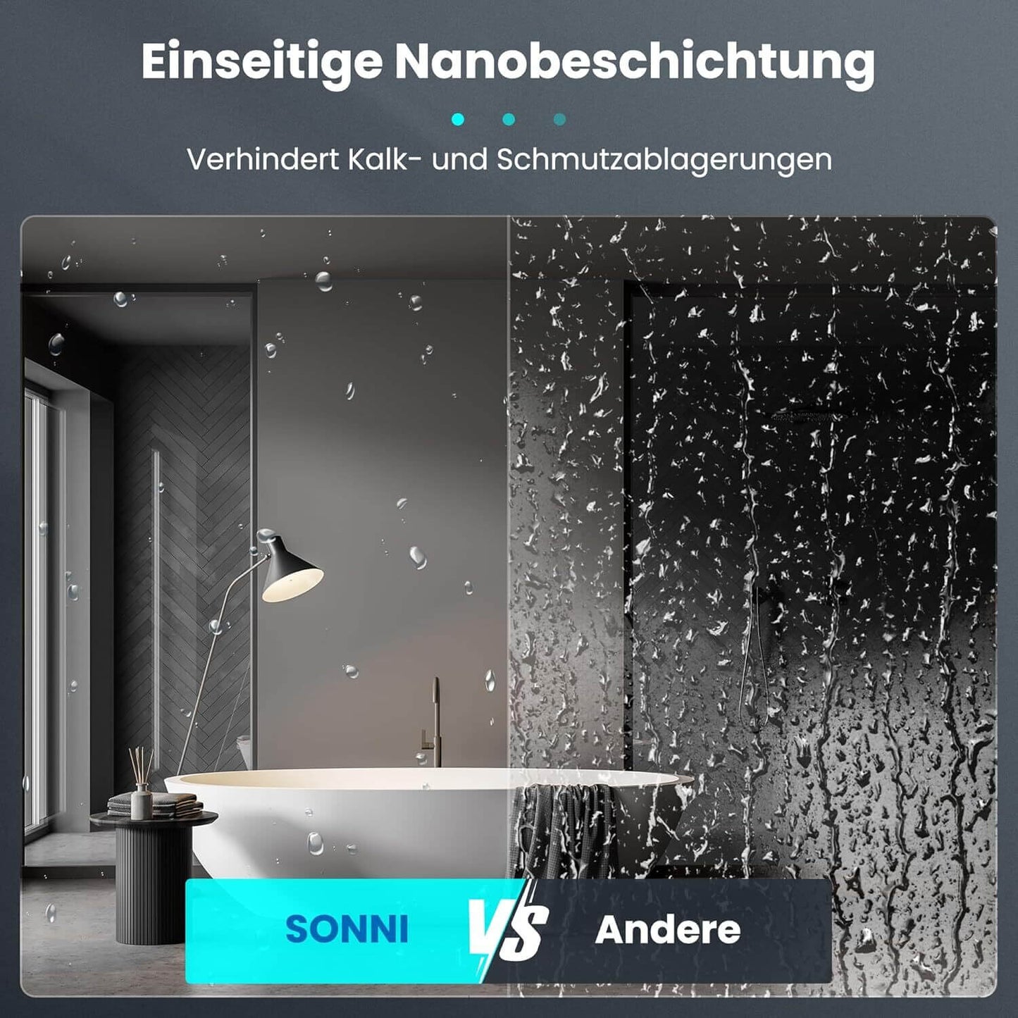 SONNI Mampara de ducha de marco blanco, acero inoxidable, soporte en forma de L, ancho ajustable, 6 mm, vidrio templado nano, montaje a izquierda o derecha