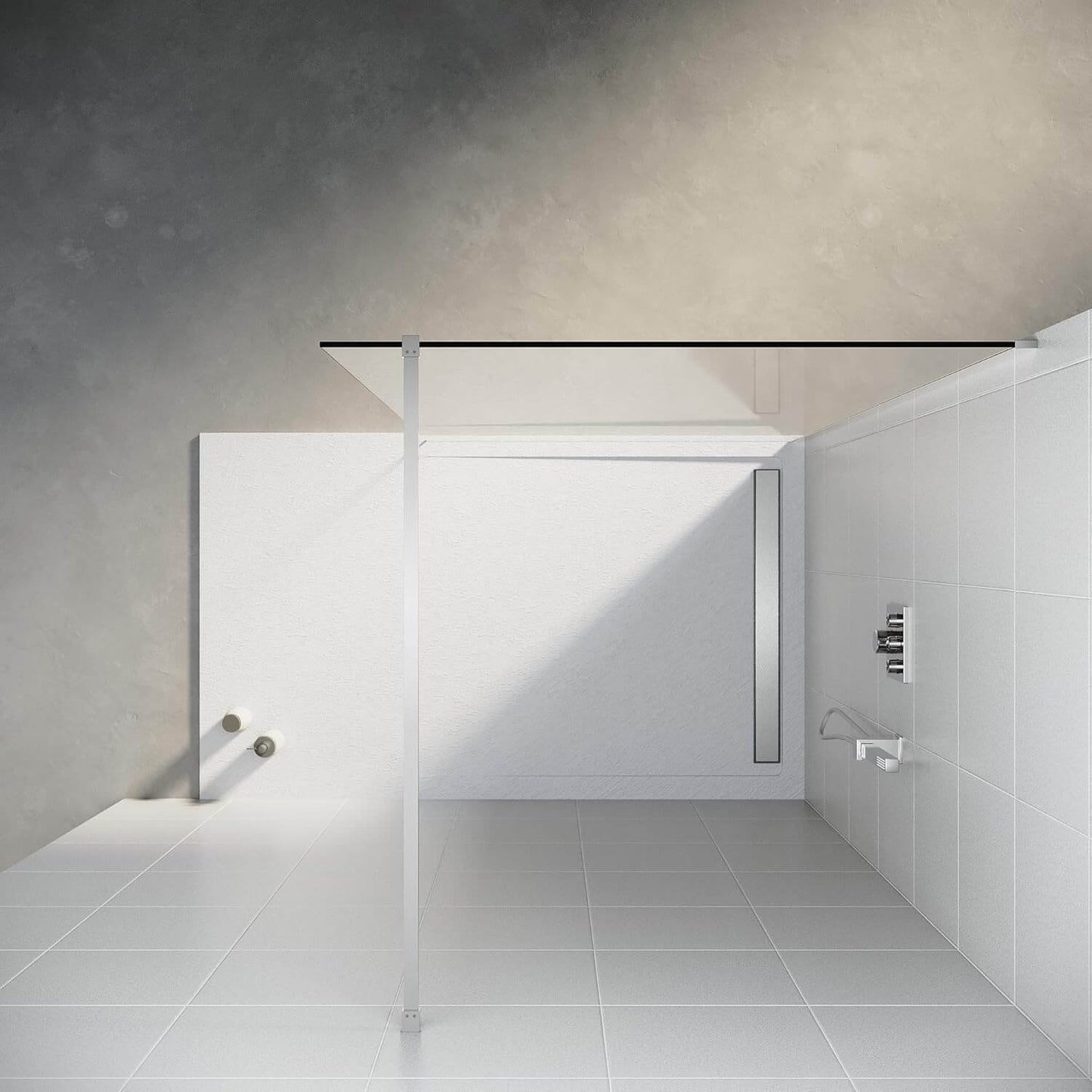 SONNI Mampara de ducha de cristal 70-120cm Walk In Ducha 8 mm Nano Cristal Mampara de ducha de cristal Bañera