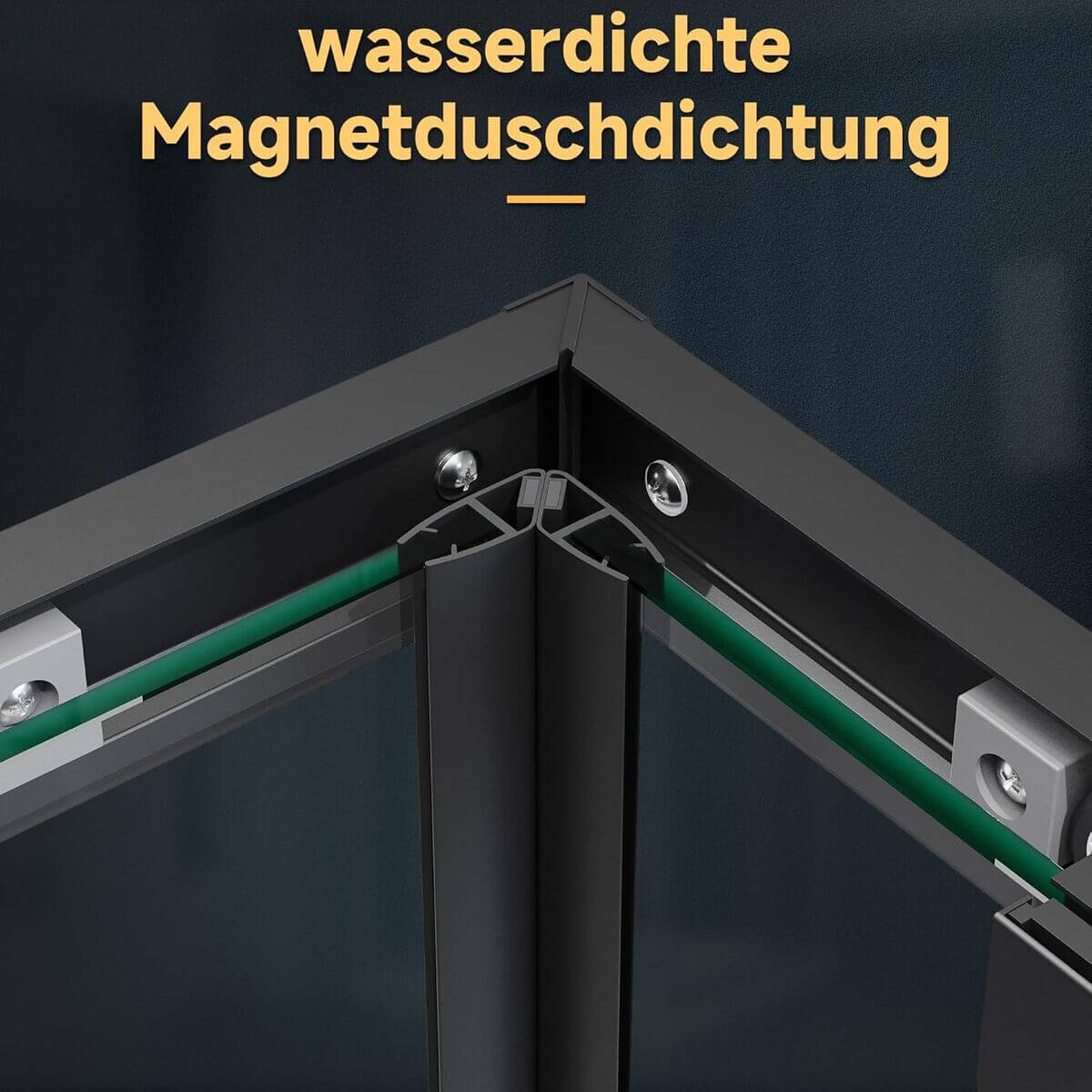 SONNI Puerta de ducha de cristal de seguridad, puerta corredera, cabina de ducha, color negro