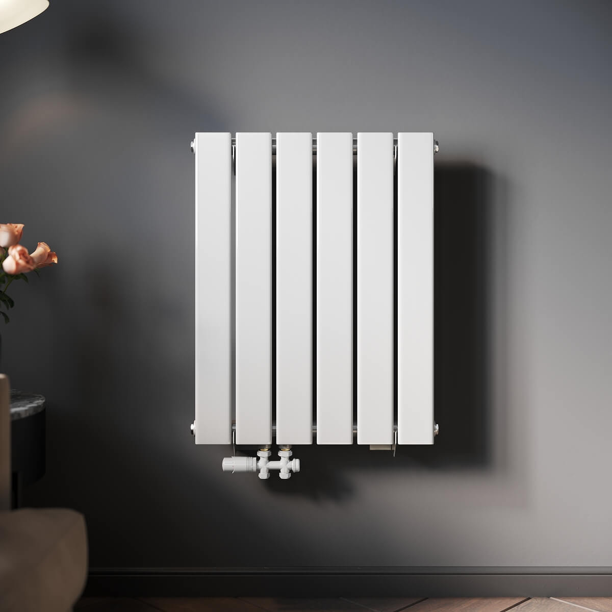 SONNI Radiador horizontal de diseñoblanco, 630 x 616 mm,una/doble capa Sí y No Multibloquecolor blanco