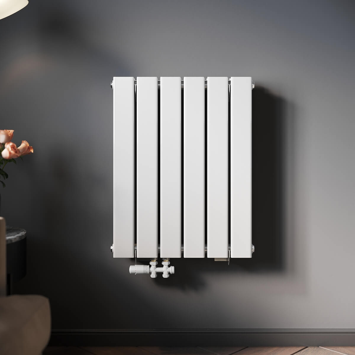 SONNI Radiador horizontal de diseñoblanco, 630 x 616 mm,una/doble capa Sí y No Multibloquecolor blanco