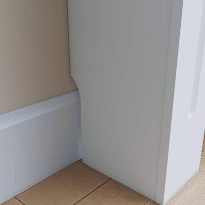 SONNI Cubierta de Radiador Blanco Moderno,Madera,Listón Vertical,Cubre de Calefacción Pequeño/Mediano/Extra Grande