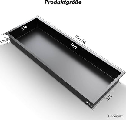SONNI Ducha de pared de acero inoxidable, nicho de ducha integrado, estante individual almacenamiento para baño, resistente al agua, no requiere azulejos