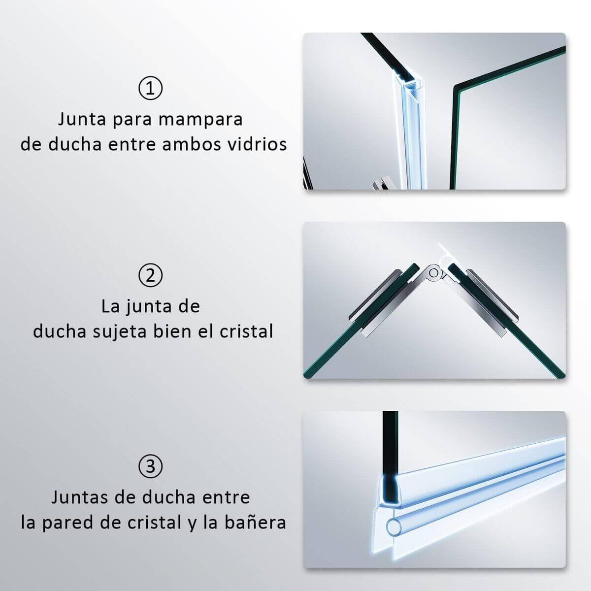 SONNI Mampara Bañera Abatible Serigrafiada 180°Cristal Templado 120x140cm, con Estabilizador y Perfil Aluminio