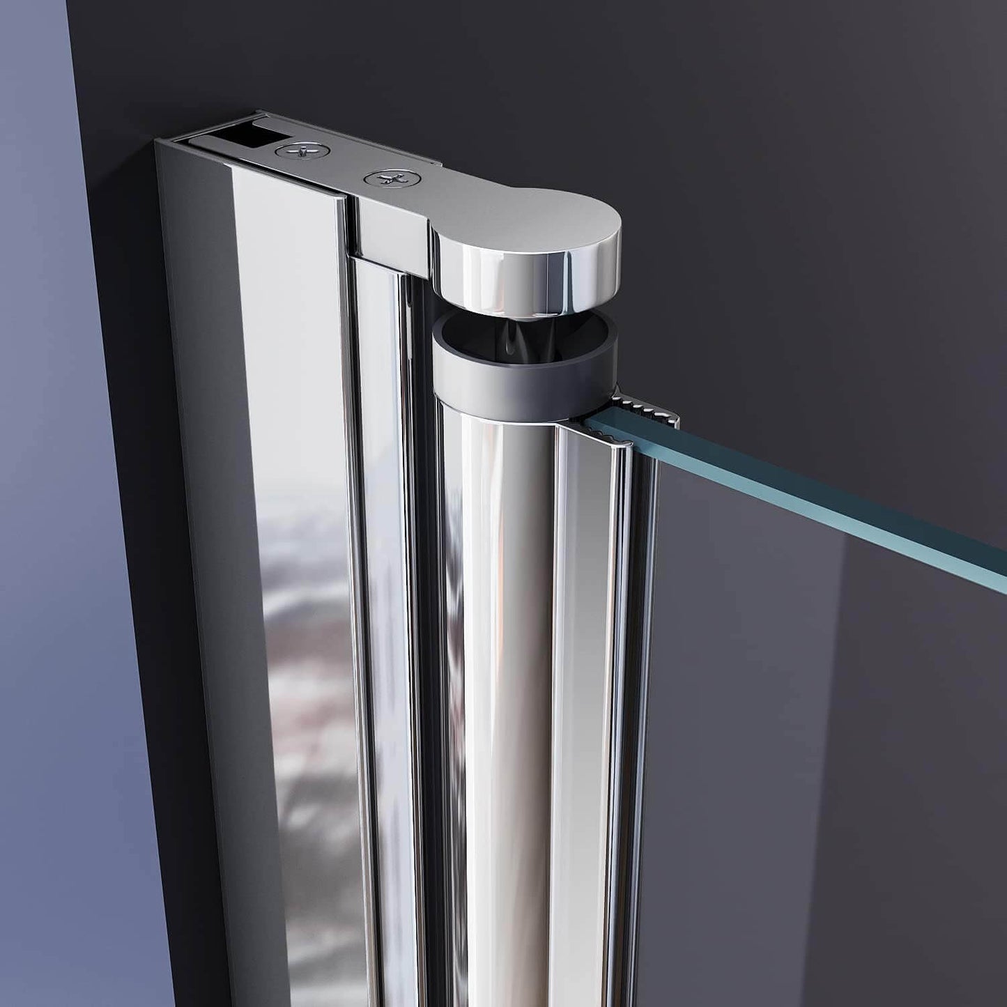 Sonni Mamparas de Ducha Frontales Puerta Plegable Cristal ESG Templado de 6mm con Recubrimiento Nano