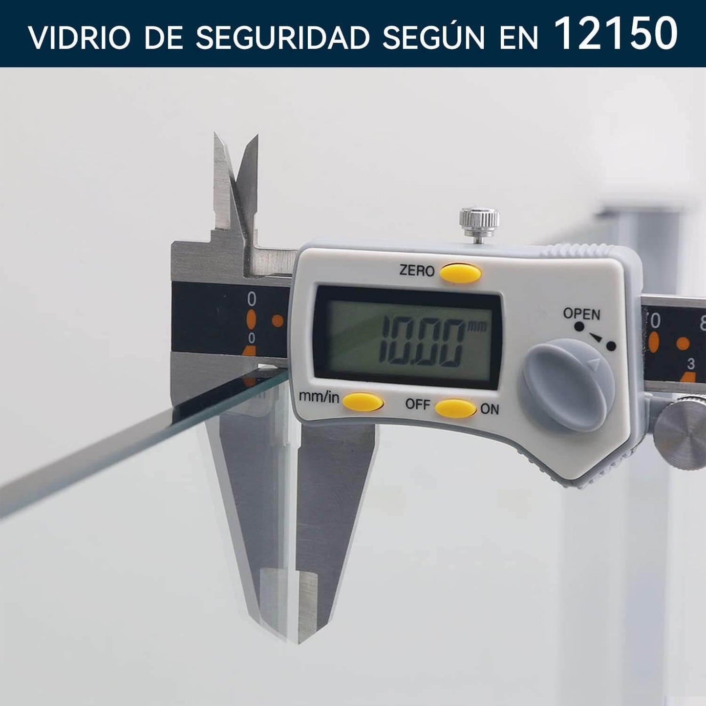 SONNI Mampara Ducha Fija  Mamparas de Ducha Frontales de Vidrio Templado 10mm con Barra Estabilizadora y Perfil Negro