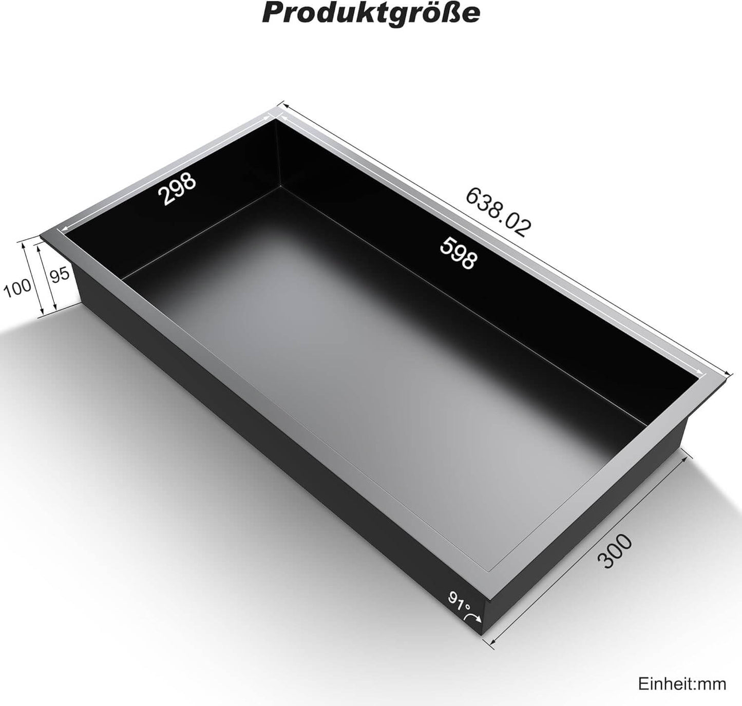 SONNI Ducha de pared de acero inoxidable, nicho de ducha integrado, estante individual almacenamiento para baño, resistente al agua, no requiere azulejos