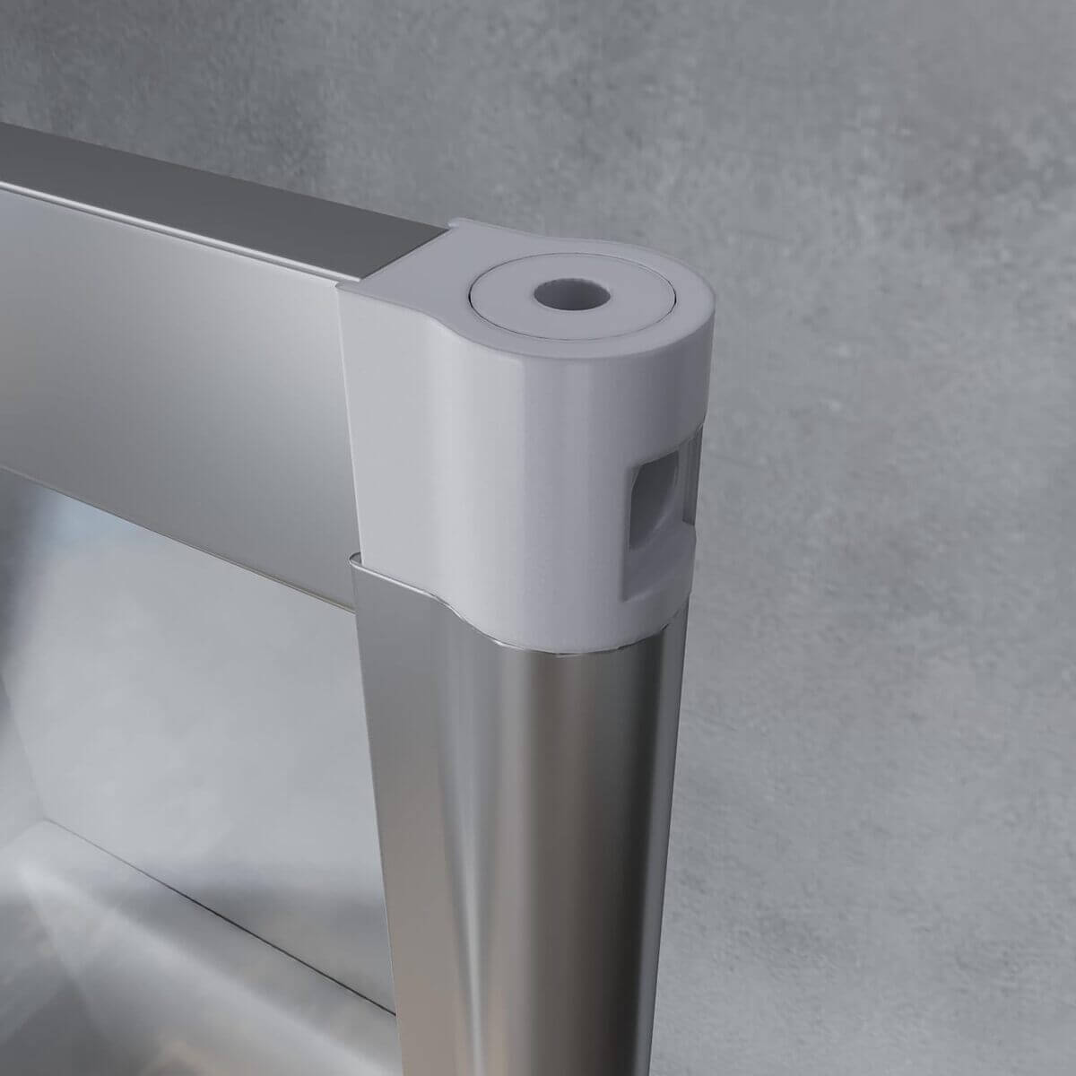 Sonni Mampars Bañera Plegable 3 Hojas Cristal Templado de 6mm con Recubrimiento Nano de Dos Lados, Mamparas de bañera Perfil Aluminio, 130 x 140 cm