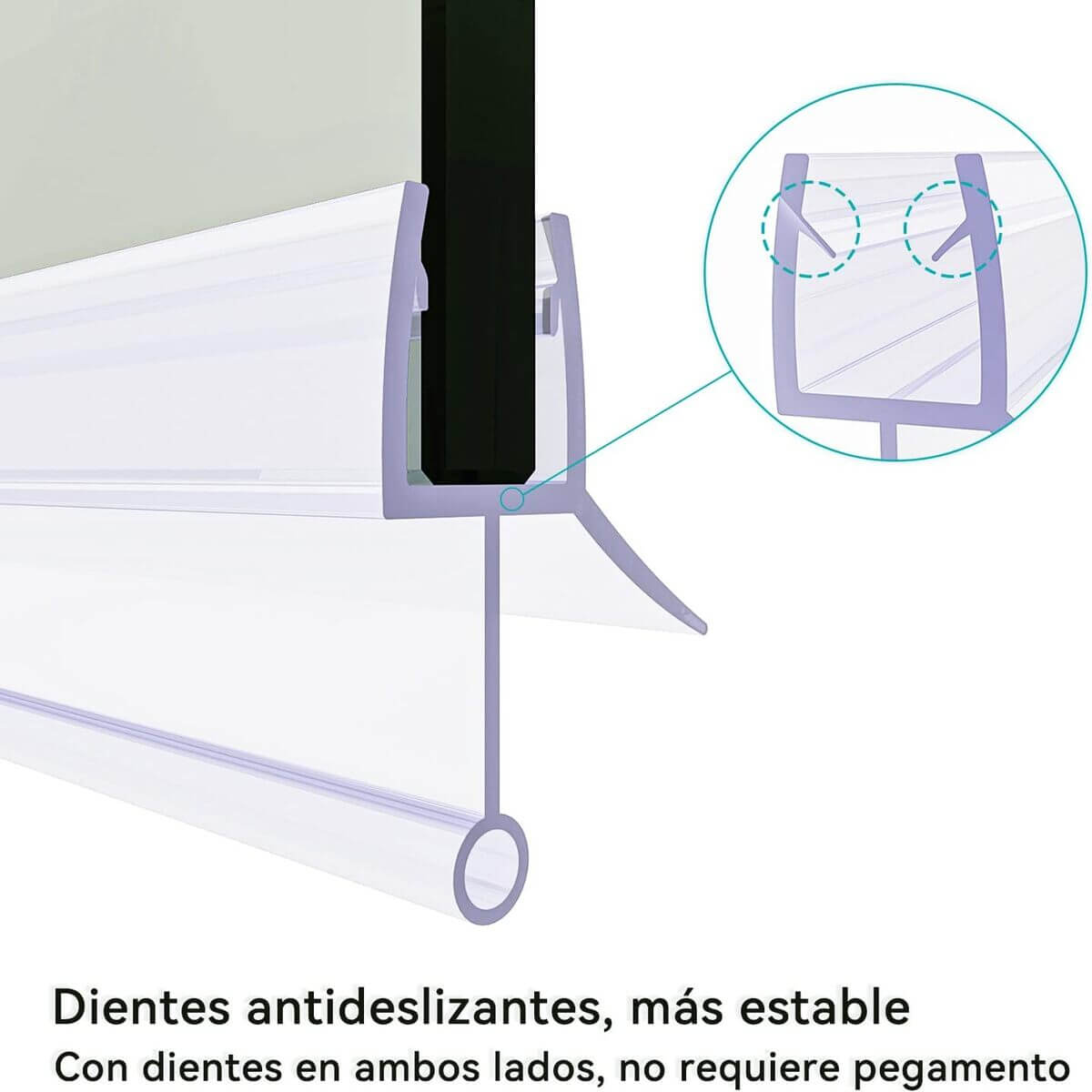 SONNI Goma Mampara Ducha Junta Mampara Ducha Baño Bañera Puerta Adecuado para Cristal 6mm 7mm