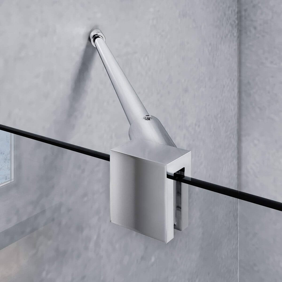 SONNI Mampara Bañera Plegable 120 x 140 cm Cristal Templado 6mm Mamparas de Bañera Abatible 2 Hojas con Barra Estabilizadora y Perfil Aluminio