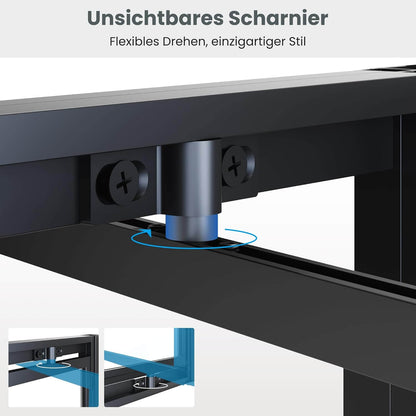 SONNI Puerta de ducha articulada con bisagra para ducha, cristal templado negro de 6 mm, con cristal lateral, barra de protección contra el agua, atracción magnética