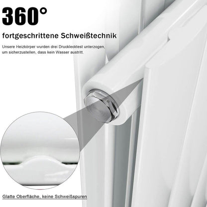 SONNI Radiador horizontal de diseñoblanco, 630 x 616 mm,una/doble capa Sí y No Multibloquecolor blanco