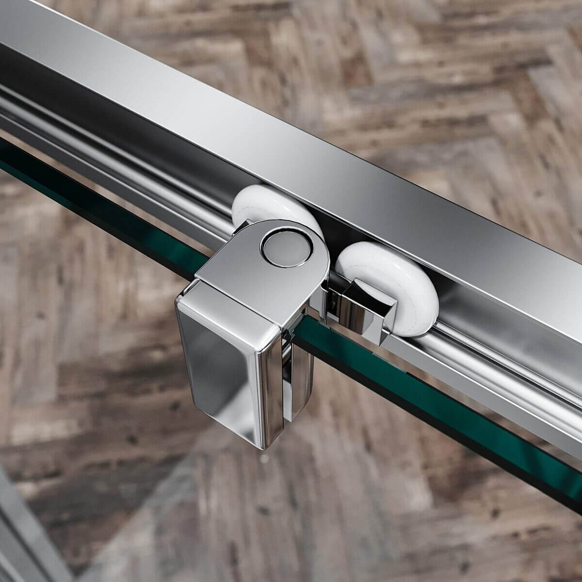 SONNI Mamparas de Ducha Rectangular con 2 Hojas Fijas y 2 Hojas Correderas Vidrio Templado 5mm Perfil Aluminio altura 185 cm