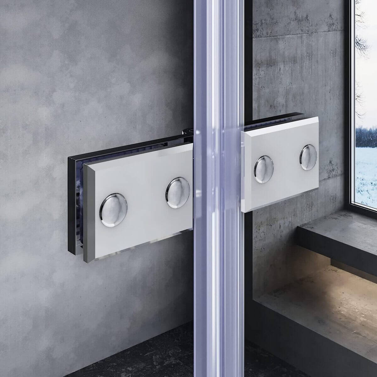 SONNI Mampara Bañera Plegable NANO 120 x 140 cm Cristal Templado 6mm Mamparas de Bañera Abatible 2 Hojas con Estantería y Toallero