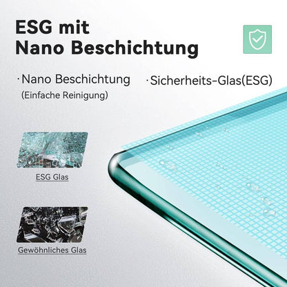 SONNI Cabina de ducha de puerta plegable por ambos lados, puerta de ducha plegable de cristal Nano doble puerta de ducha altura 195 cm puerta giratoria