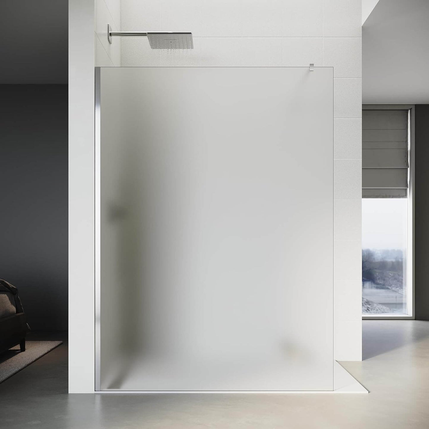 SONNI Mampara de ducha Walk en cristal Nano de 8 mm de 80-140 cm