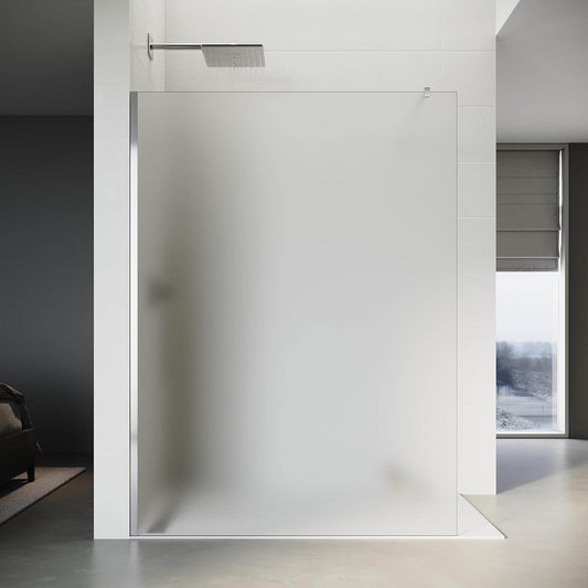 SONNI Mampara de ducha Walk en cristal Nano de 8 mm de 80-140 cm
