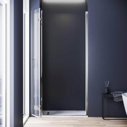 Sonni Mamparas de Ducha Frontales Puerta Plegable Cristal ESG Templado de 6mm con Recubrimiento Nano