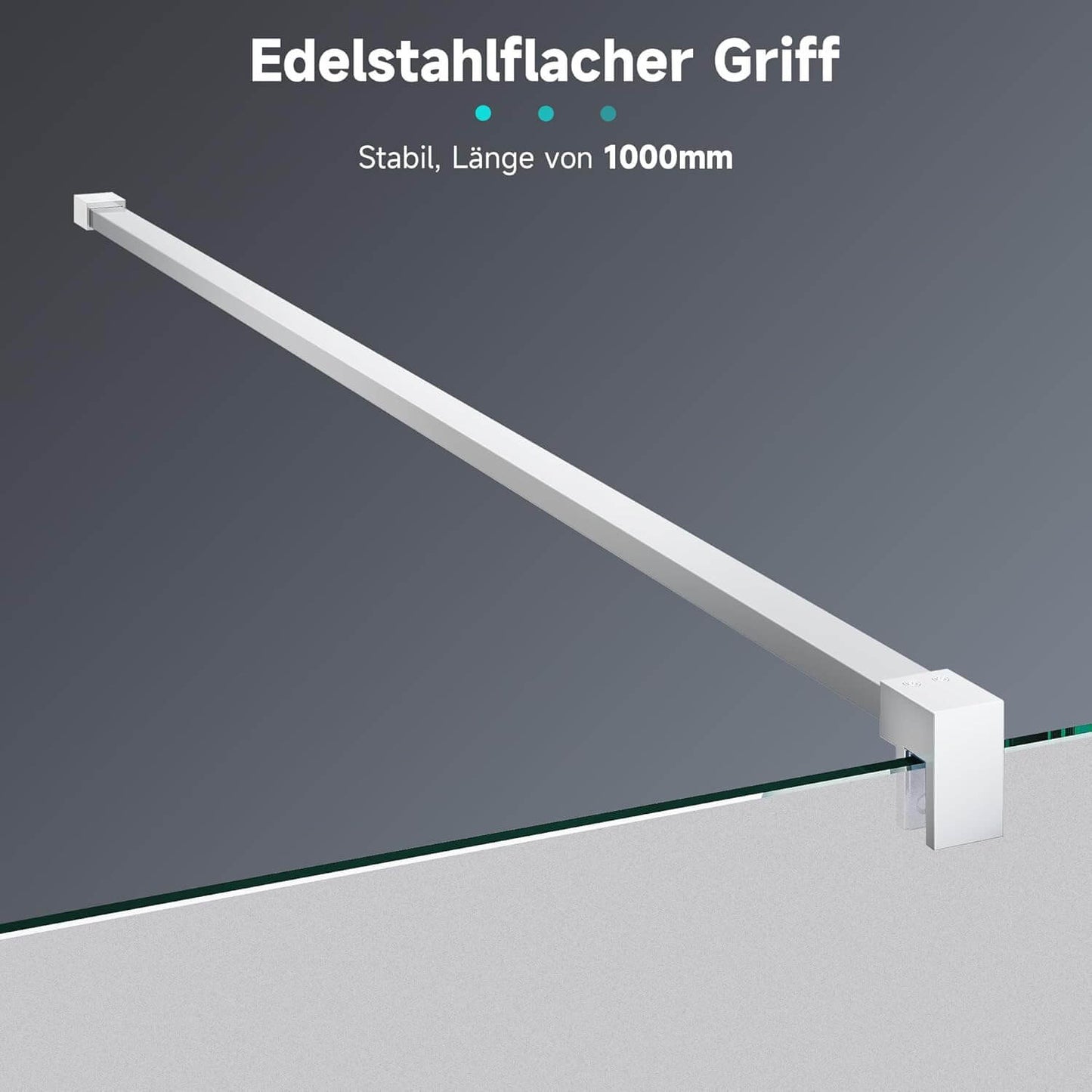 SONNI Mampara de ducha Walk en cristal Nano de 8 mm de 80-140 cm