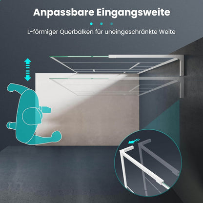 SONNI Mampara de ducha de marco blanco, acero inoxidable, soporte en forma de L, ancho ajustable, 6 mm, vidrio templado nano, montaje a izquierda o derecha