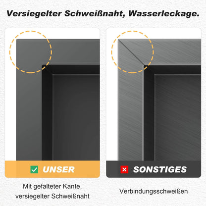 SONNI Ducha de pared de acero inoxidable, nicho de ducha integrado, estante individual almacenamiento para baño, resistente al agua, no requiere azulejos