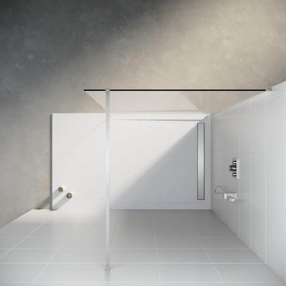 SONNI Mampara de ducha de cristal 70-120cm Walk In Ducha 8 mm Nano Cristal Mampara de ducha de cristal Bañera