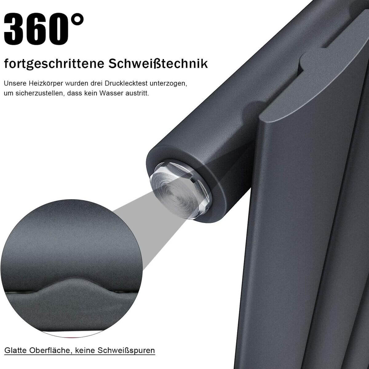 SONNI Radiador horizontal de diseñoblanco, 630 x 616 mm,una/doble capa Sí y No Multibloquecolor  antracita