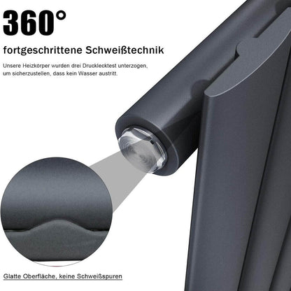 SONNI Radiador horizontal de diseñoblanco, 630 x 616 mm,una/doble capa Sí y No Multibloquecolor  antracita