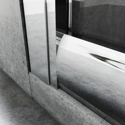 SONNI Cabina de ducha redonda de entrada esquinera, puerta corredera, ducha de cuarto de círculo